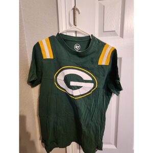 47 Brand Green Bay Packers T-Shirt Womens Medium Green Jersey Style NFL Football